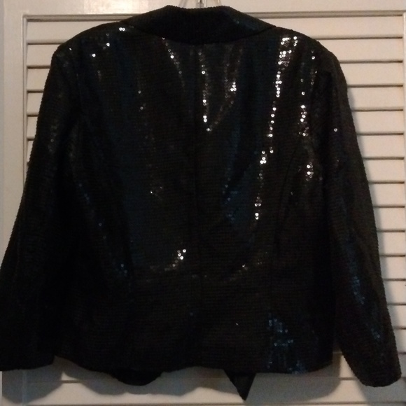 Patricia Field Black sequin blazer size 12 - Picture 5 of 7